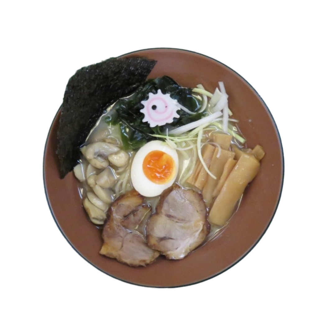 Plato de ramen japonés con caldo de miso y ingredientes frescos en Micazo Ramen, restaurante japonés en Ourense.